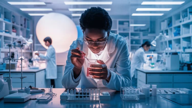 Doctor examining child with mother
